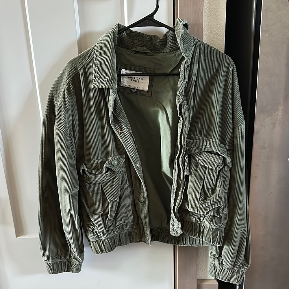 American Eagle Olive Corduroy Jacket